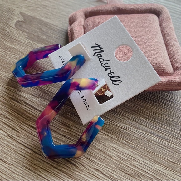 NWT Madewell Geometric Hoop Earrings - Picture 3 of 5